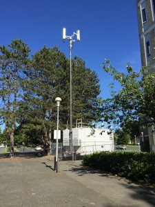 temporary cell tower at UVic