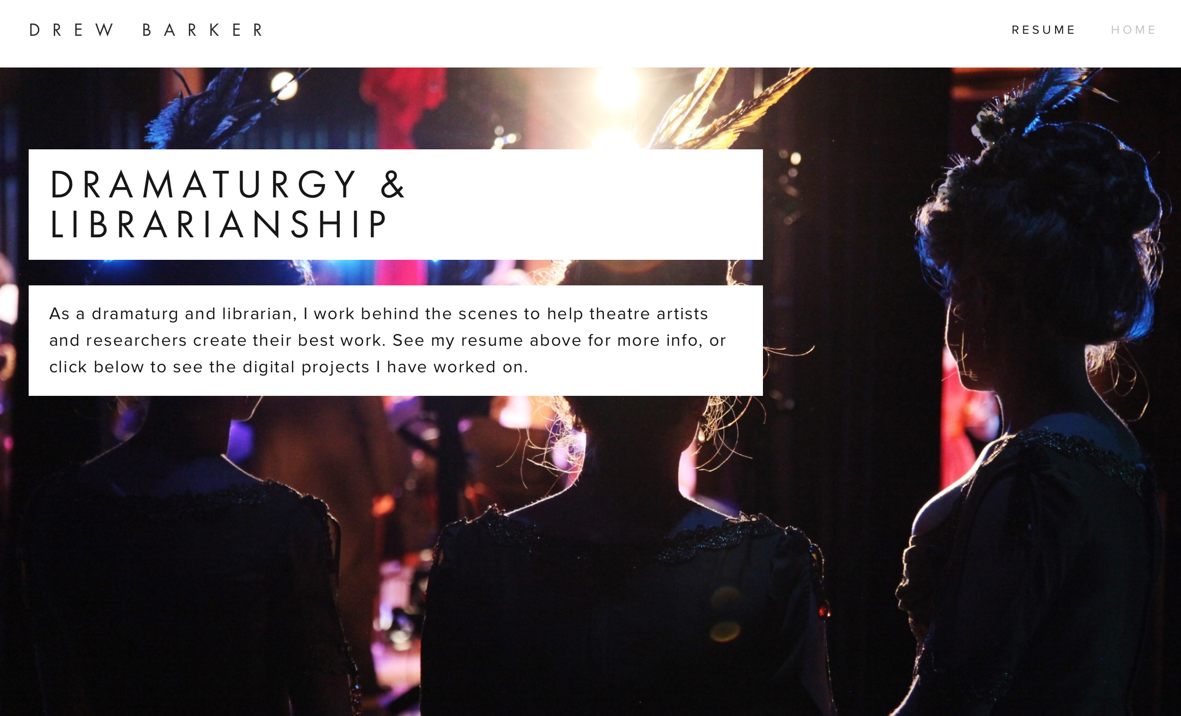 drewbarker.info webpage